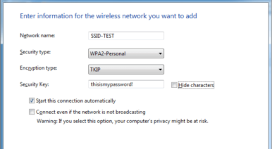 You lost your PSK (PreShareKey) to your wireless network ?
