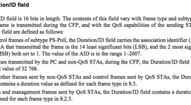 802.11 - Duration / ID Field