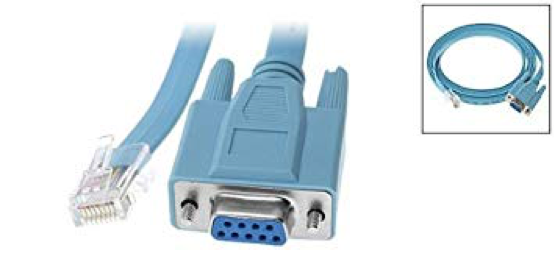 Rollover serial cable with RJ-45 