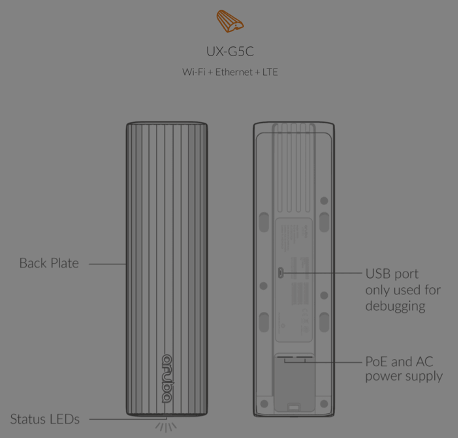 UX-G5C sensor back