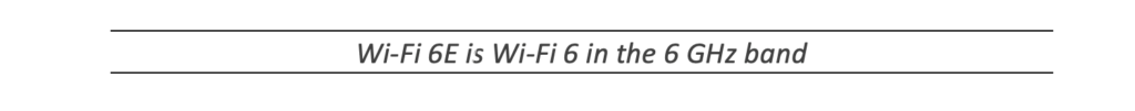 Wi-Fi 6E is Wi-Fi 6 in the 6 GHz band